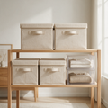 Aufbewahrungsset mit Stoffboxen und Schubladenboxen
